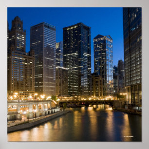 Póster Frente al río Chicago