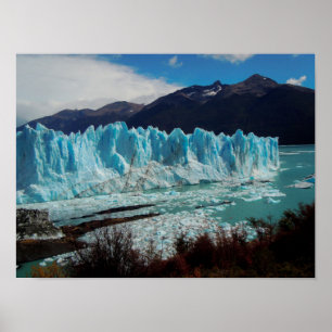 Póster Frente Del Glaciar Perito Moreno En Los Andes