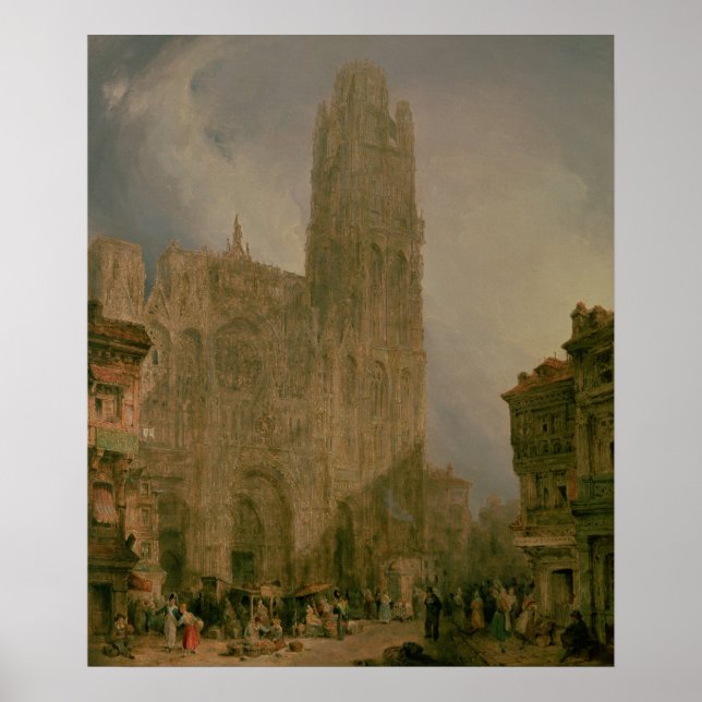 Póster Frente Occidental de Notre Dame, Rouen (Frente)