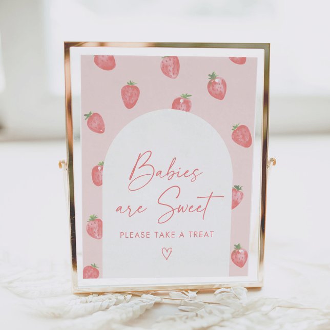 Póster Fresa Baby Shower Los bebés son dulces (Subido por el creador)