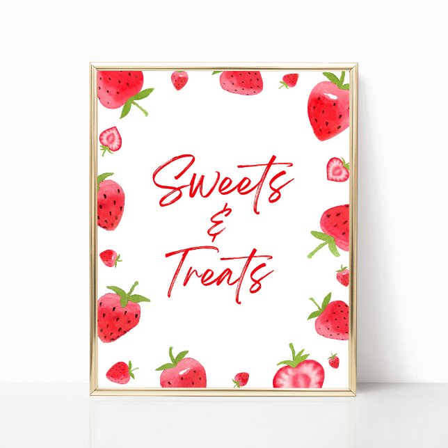Póster Fresa Berry Dulce dulce y Rata Rótulo (Subido por el creador)