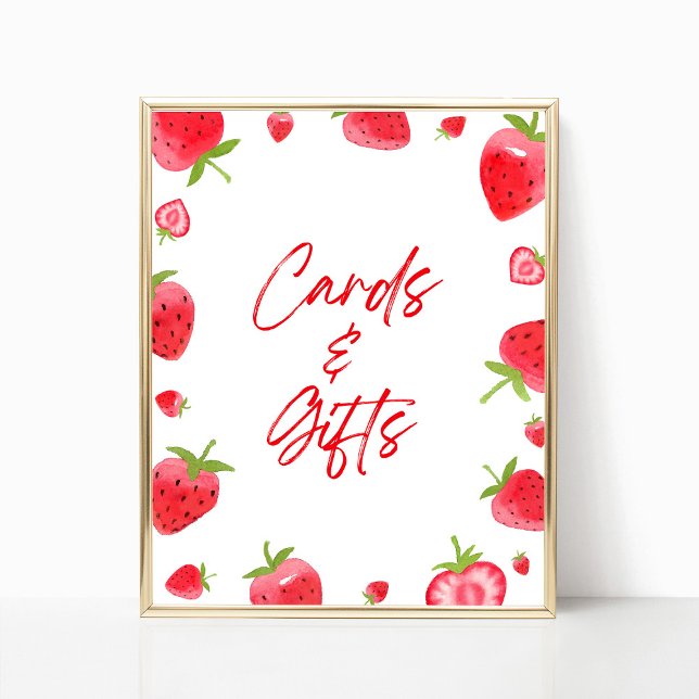 Póster Fresa Berry Sweet Cards & Gifts Rótulo (Subido por el creador)