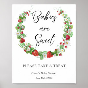 Póster Fresa Berry Sweet   Los bebés son dulces