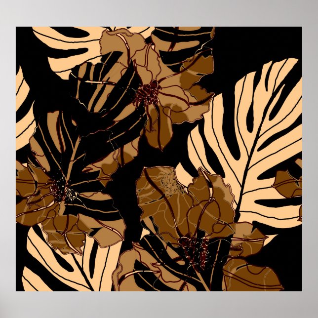 Póster Fresa colorida: orejas rosas color agua (Frente)