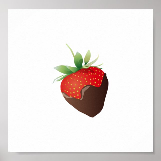 Póster Fresa de chocolate (Frente)