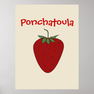 Póster Fresa del LA de Ponchatoula