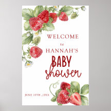 Fresa | Firma de bienvenida de Baby Shower