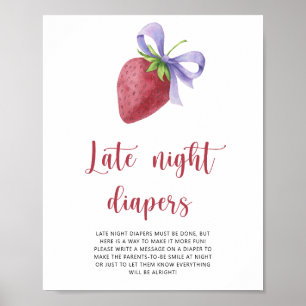Póster Fresa \ Juego de pañales nocturnos