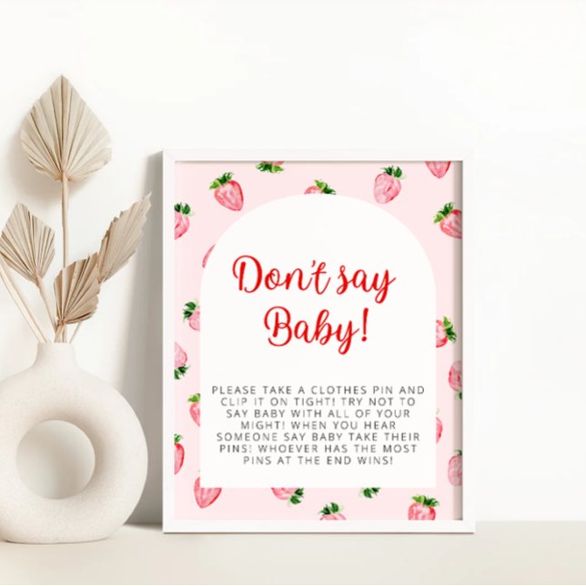 Póster Fresa no digas bebe Baby Shower (Subido por el creador)