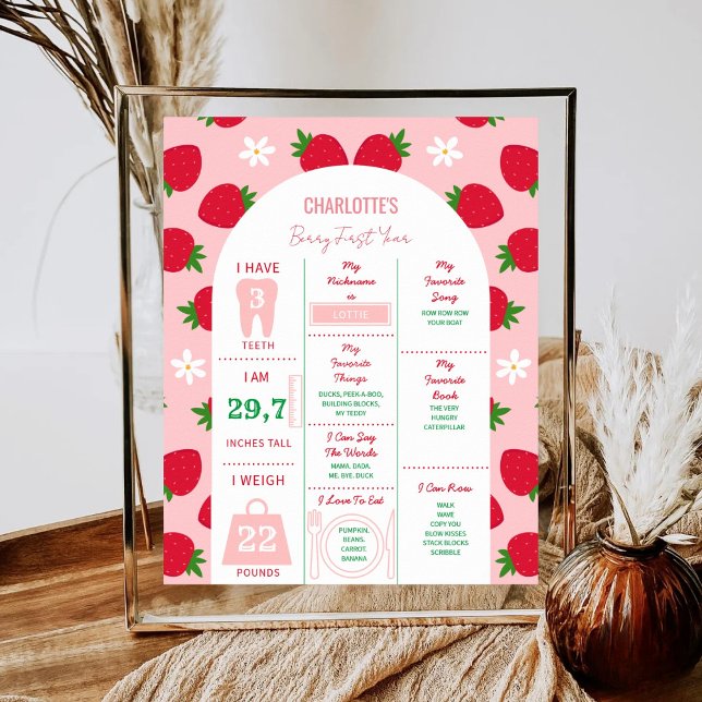 Póster Fresa Primer primer aniversario Dulce Dulce Uno (Subido por el creador)