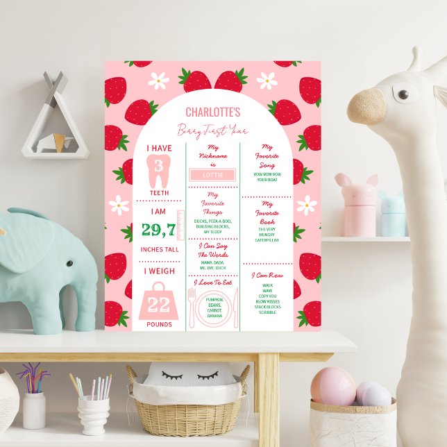 Póster Fresa Primer primer aniversario Dulce Dulce Uno (Subido por el creador)