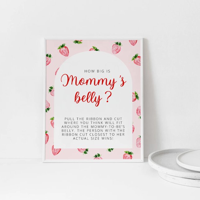 Póster Fresa, ¿qué tan grande es el Baby Shower Belly de  (Subido por el creador)