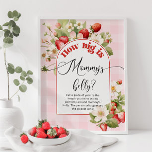 Póster Fresa qué tan grande es el juego del vientre de ma