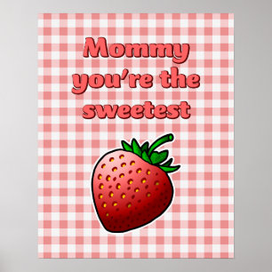 Póster Fresa roja dulce