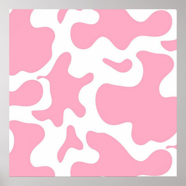 Póster Fresa vaca | lienzo de vaca divertido (Frente)