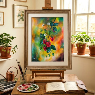 Póster Fresas en una Vid de Verano por Alfred Fox