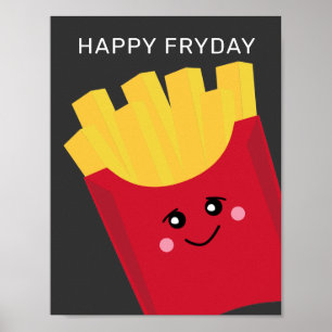 Póster Fresas francesas con sabor a kawaii - Feliz vierne