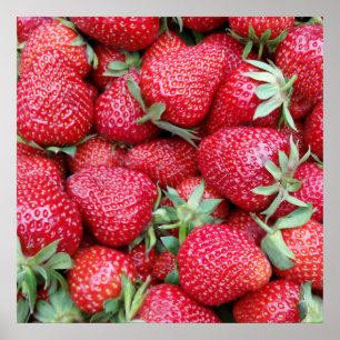 Póster fresas frescas 1