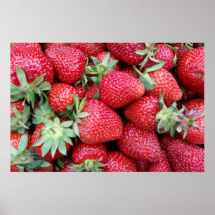 Póster fresas frescas 2