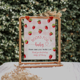 Póster Fresas Rústicas Bebés Chica Ducha Libros para bebé