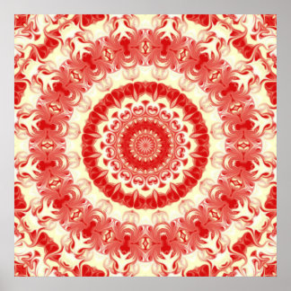 Póster Fresas y crema Kaleidoscope