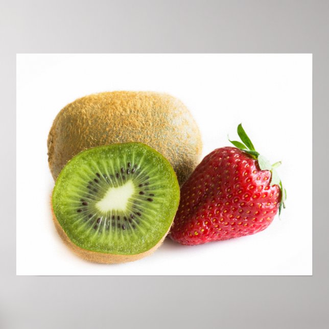 Póster Fresas y kiwi (Frente)