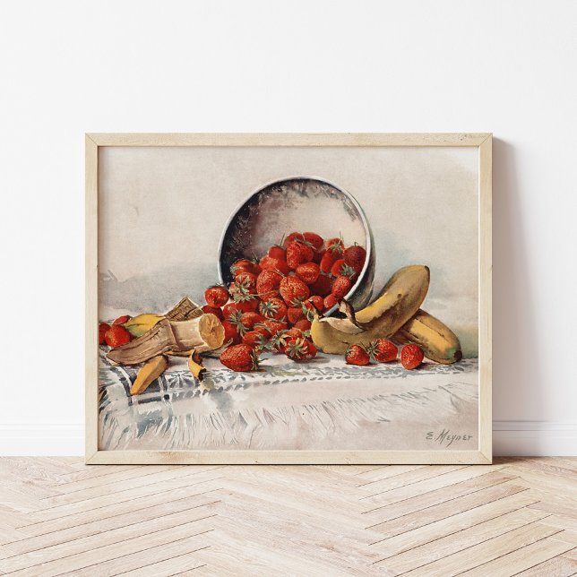 Póster Fresas y plátanos en una canasta | E. Meyner (Subido por el creador)