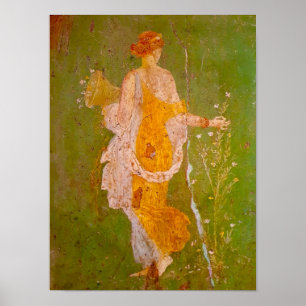 Póster Fresco de Flora en Villa de Ariadna, Pompeya
