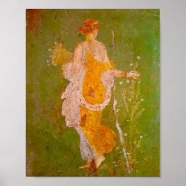 Póster Fresco de Flora en Villa de Ariadna, Pompeya