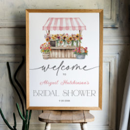 Póster Fresco de la ducha de novia del mercado - 18x24