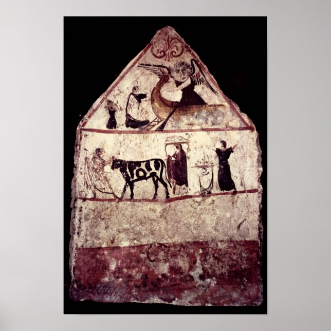 Póster Fresco de la tumba de Gaudio, c.480 a.C. (Frente)