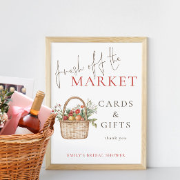 Póster Fresco de las tarjetas del mercado Regalos Ducha d