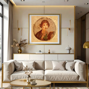 Póster Fresco de Safo en Pompeya