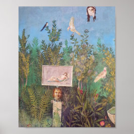 Póster Fresco de una escena de jardín, Pompeya