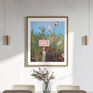 Póster Fresco de una escena de jardín, Pompeya