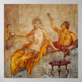 Póster Fresco escenario de bebida privada en Pompeya