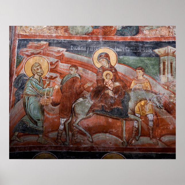 Póster Frescos de la Iglesia serbia del siglo XIV, (Frente)