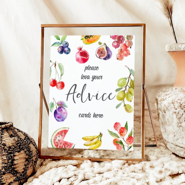 Póster Fresh Off The Market Fruits Bridal Shower Advice (Subido por el creador)