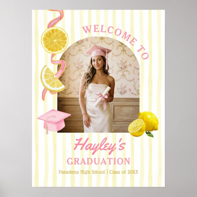 Póster Freshly Graduated Grad Party Printable (Frente)