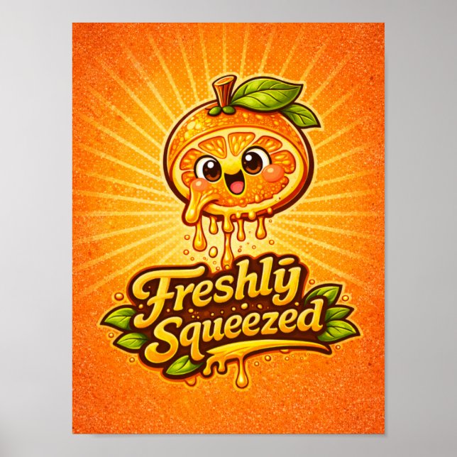 Póster Freshly Squeezed - Feelin' Fruity - Foodie Fiends (Frente)