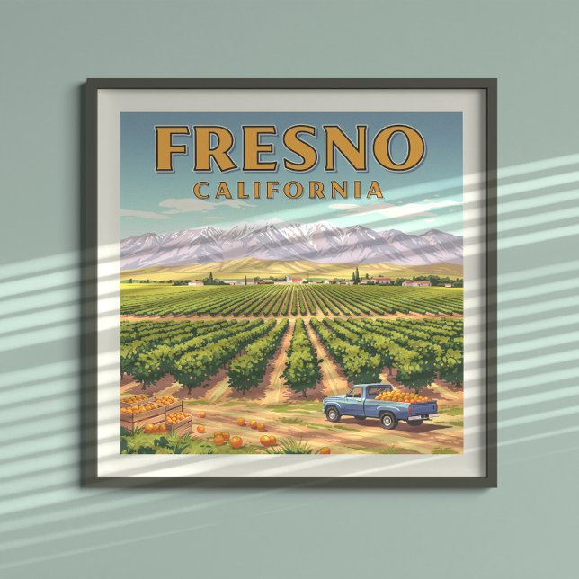 Póster Fresno California Vintage (Subido por el creador)