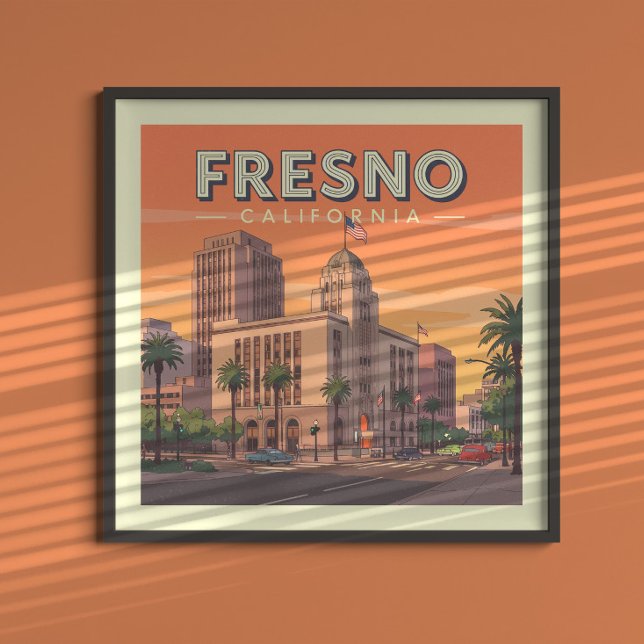 Póster Fresno California Vintage (Subido por el creador)