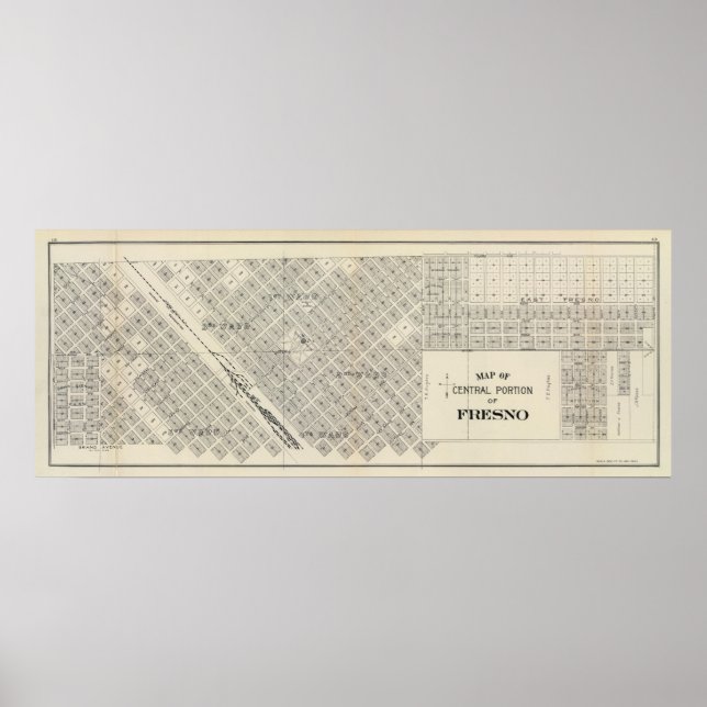 Póster Fresno Central, California (Frente)