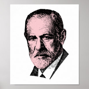 Póster Freud rosado Sigmund Freud