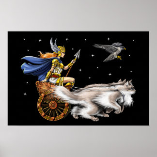 Póster Freya Norse Mythology Goddess