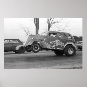 Póster Fricción del vintage - disposición caliente Gasser