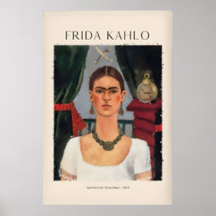 Póster Frida Kahlo Autorretrato El Tiempo Vuela929 Vintag