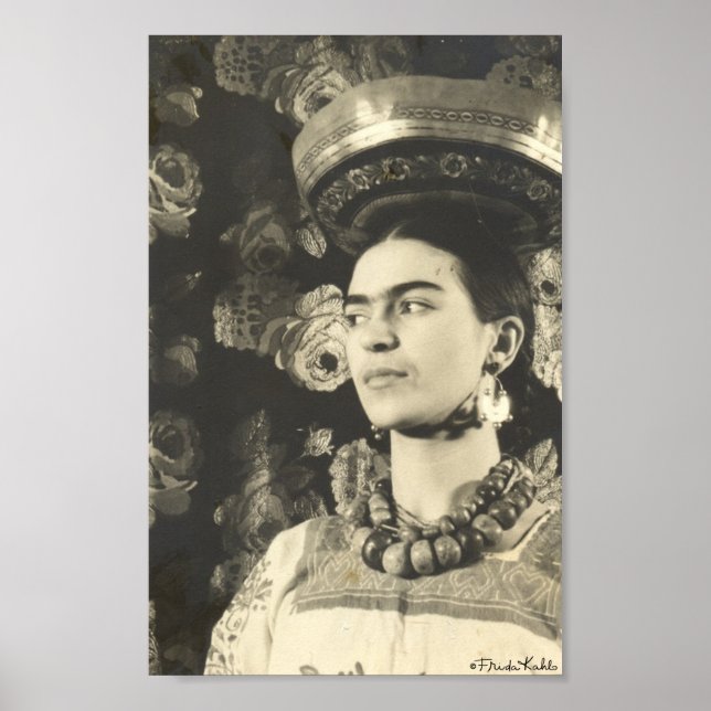 Póster Frida Kahlo con Charola Original (Frente)