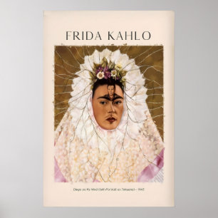 Póster Frida Kahlo Diego en mi mente Tehuana Autorretrato