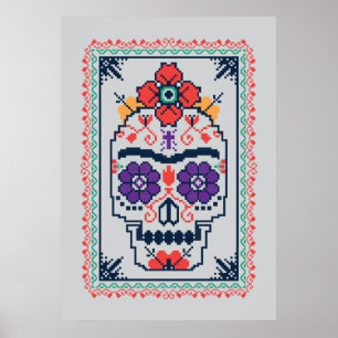 Póster Frida Kahlo el   Calavera